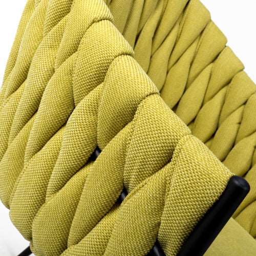 Pandora Braided Yellow Dining Chairs - Sold In Pairs - The Furniture Mega Store 