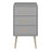 Softline 3 Drawer Bedside Cabinet - Grey - The Furniture Mega Store 