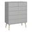 Softline 2 Over 4 Chest Of Drawers - Grey - The Furniture Mega Store 