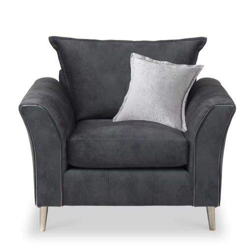Gabrielle Fabric Armchair & Love Chair Collection - The Furniture Mega Store 
