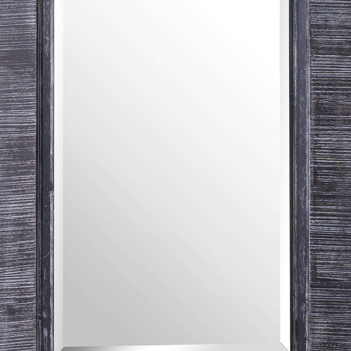 Arthur Grey Large Wooden Wall Mirror - The Furniture Mega Store 