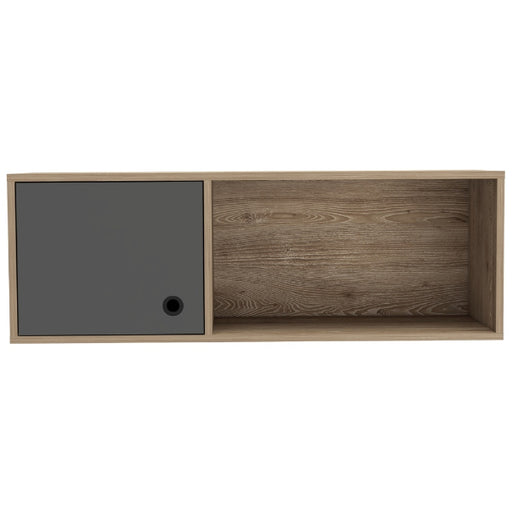 Vegas Grey Melamine Wall Storage Unit - The Furniture Mega Store