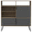 Vegas Grey Melamine Medium Sideboard with Hairpin Legs - The Furniture Mega Store 