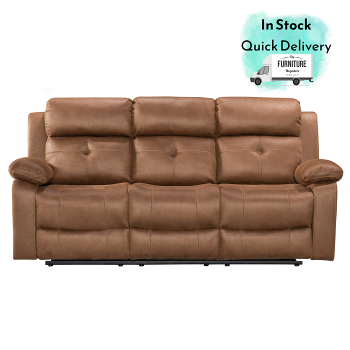 Berlin Fabric Manual Recliner Sofa Collection - Choice Of Colours - The Furniture Mega Store