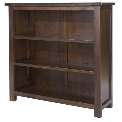 Boston Dark Wood Low Bookcase - The Furniture Mega Store 
