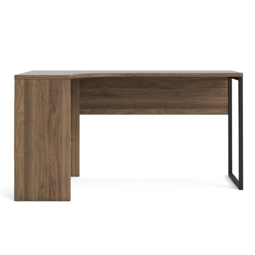 Corner Desk 2 Drawers in Walnut - The Furniture Mega Store