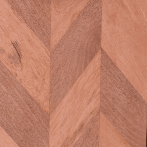 Akash Chevron Parquet Mango Wood Large 3 Door Sideboard - 145cm - The Furniture Mega Store