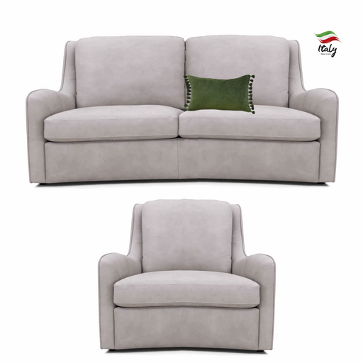 Astoria Italian Leather 2.5 Seater Sofa & Armchair Set - The Furniture Mega Store