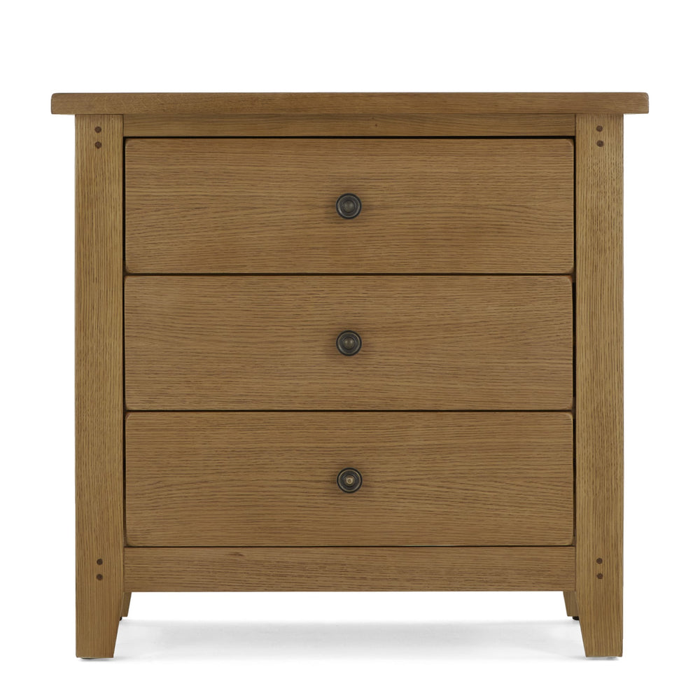 Barnham Oak 3 Drawer Chest Of Drawers - The Furniture Mega Store
