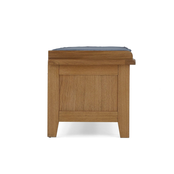 Barnham Oak Storage Bench - The Furniture Mega Store