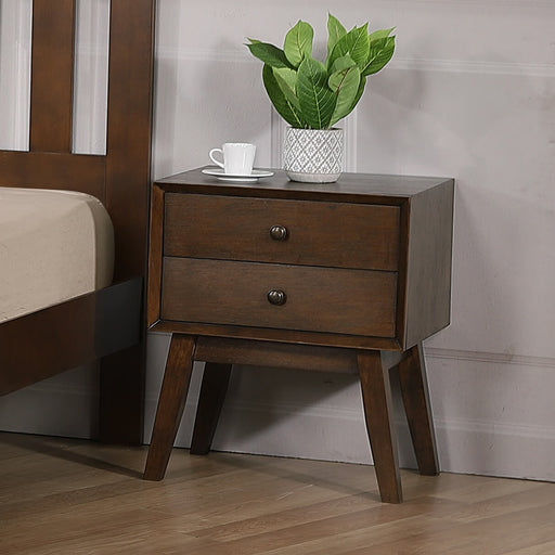 Kent 2 Drawer Bedside Solid Hardwood Rustic Oak - The Furniture Mega Store 