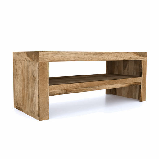 Cuban Mango Wood Coffee Table TV Unit - 110cm - The Furniture Mega Store
