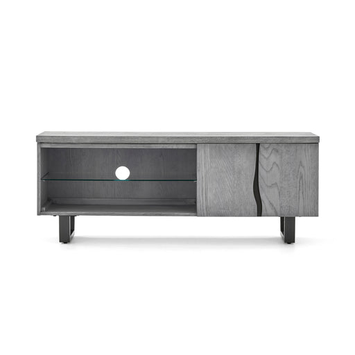 Dalston Grey Oak Large TV Unit, 130cm with Storage for Television Upto 50in Plasma - The Furniture Mega Store