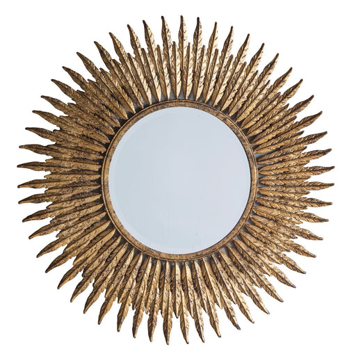 Feathers Gold Wall Mirror - 63cm Diameter - Out Of Stock ETA 08/12/2023 - The Furniture Mega Store