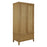 Bath Oak Gents Double Wardrobe - 2 Doors & 1 Bottom Storage Drawer - The Furniture Mega Store 