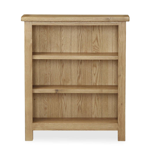 Addison Lite Natural Oak Low Bookcase with 2 Shelves - The Furniture Mega Store 