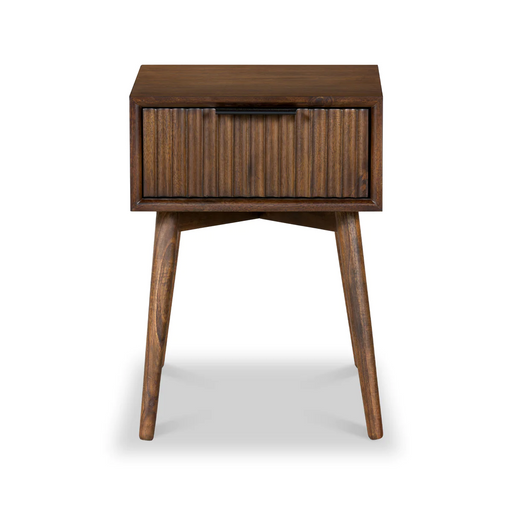 Strand Walnut 1 Drawer Side Table - The Furniture Mega Store