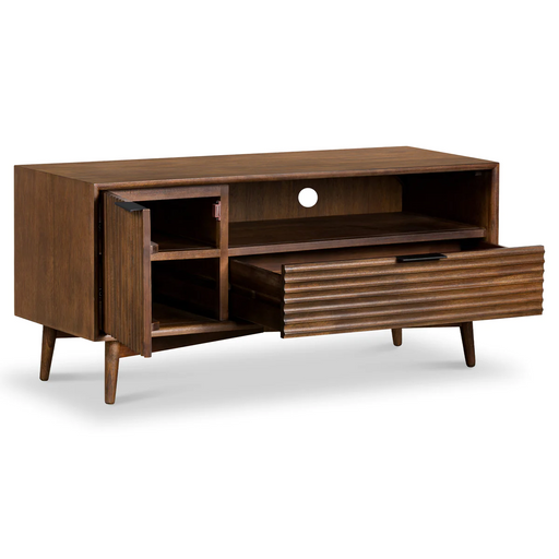 Strand Walnut Compact TV Unit - 110cm - The Furniture Mega Store