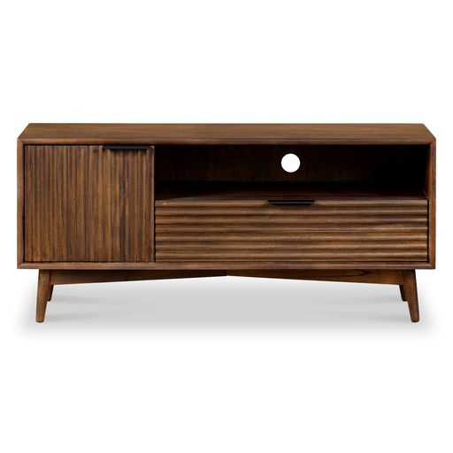 Strand Walnut Compact TV Unit - 110cm - The Furniture Mega Store