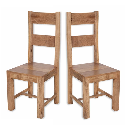 Bombay Mango Wood Dining Set with 2 Wooden Chairs and Bench - The Furniture Mega Store 