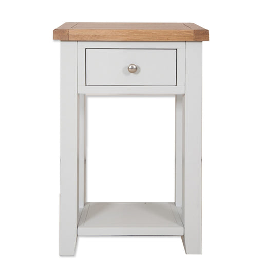 St.Ives French Grey & Oak 1 Drawer Slim Console Table - The Furniture Mega Store 