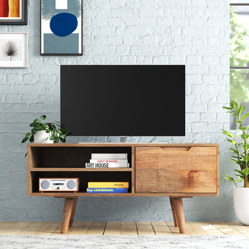 Janeiro Mango Wood Compact TV Unit - The Furniture Mega Store 