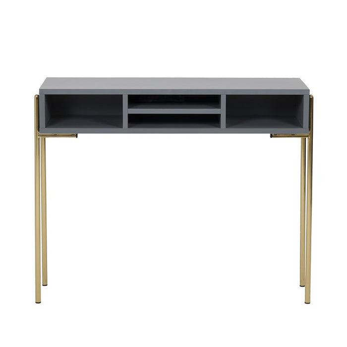 Madrid Grey & Gold Console Table - The Furniture Mega Store