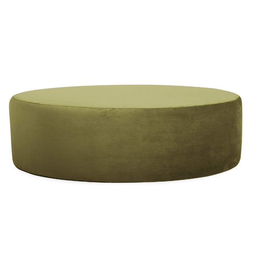 Alena Velvet Round Footstool - Choice Of Colours - The Furniture Mega Store 