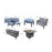 Bettina Corner Sofa + 2 Benches & Dining Table Set - Grey - The Furniture Mega Store 