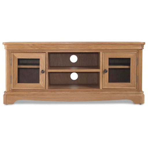 Cannes Natural Oak 2 Door Large TV Unit - 120cm - The Furniture Mega Store