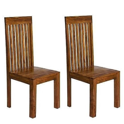 Cuban Petite Sheesham Dining Chair (Sold in Pairs) - The Furniture Mega Store 