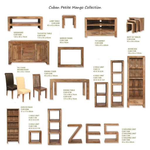 Cuban Petite Mango Wood S Shelving Unit - The Furniture Mega Store 