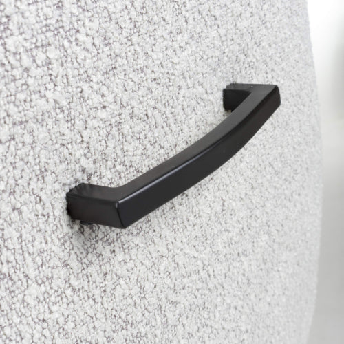 Smoke Grey Boucle Dining Chairs - Sold In Pairs - The Furniture Mega Store