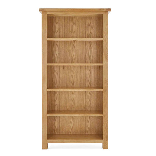 Sailsbury Solid Oak Large Bookcase - 180cm Tall - The Furniture Mega Store 