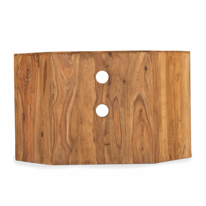 Cuban Petite Mango Wood Corner TV Cabinet - The Furniture Mega Store