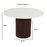 Opal Fluted Mango Wood & Marble Top Round Dining Table - 120cm - The Furniture Mega Store 