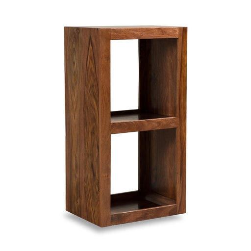 Cuban Petite Sheesham Vertical 2 Hole Display Shelf - The Furniture Mega Store 
