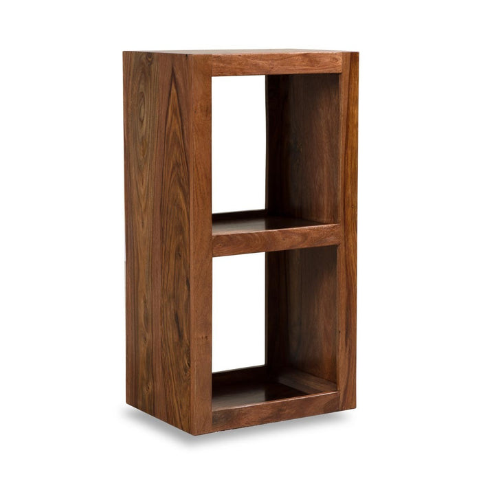 Cuban Petite Sheesham Vertical 2 Hole Display Shelf - The Furniture Mega Store