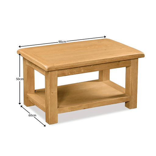 Sailsbury Solid Oak Small Coffee Table - The Furniture Mega Store