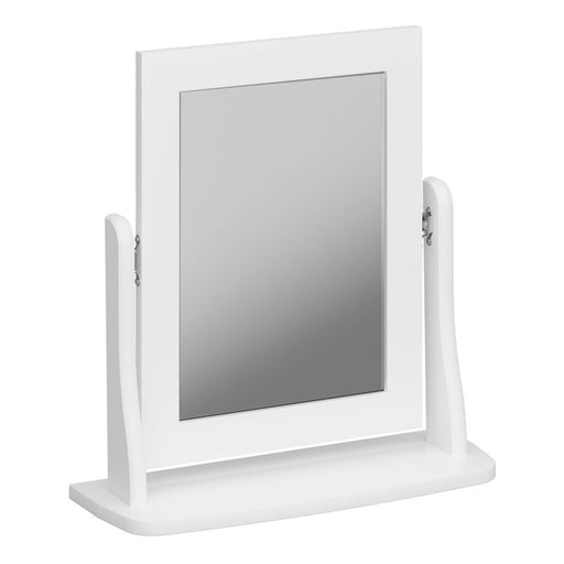 Baroque Vanity Mirror - White Painted Finish - The Furniture Mega Store