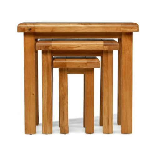 Earlswood Oak Nest Of 3 Tables - The Furniture Mega Store