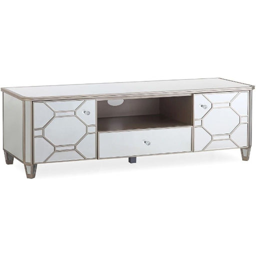 Vida Living Rosa Geometric Mirrored TV Cabinet - The Furniture Mega Store 