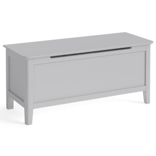 Capri Silver Grey Ottoman Storage Box, for Blanket Storage in Bedroom - The Furniture Mega Store 