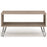 Augusta Driftwood Open Coffee Table with Hairpin Legs - The Furniture Mega Store 