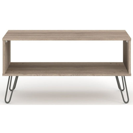 Augusta Driftwood Open Coffee Table with Hairpin Legs - The Furniture Mega Store 