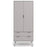 Augusta Grey 2 Door Combi Wardrobe with Hairpin Legs - The Furniture Mega Store 