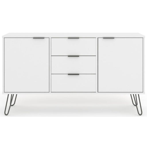 Augusta White Medium Sideboard with Hairpin Legs - The Furniture Mega Store