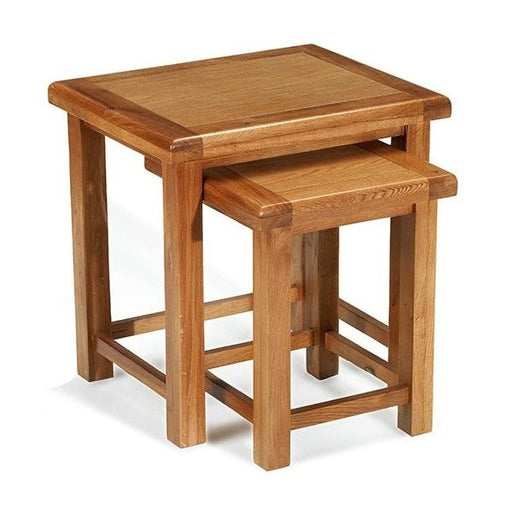 Earlswood Solid Oak Nest Of 2 Tables - The Furniture Mega Store