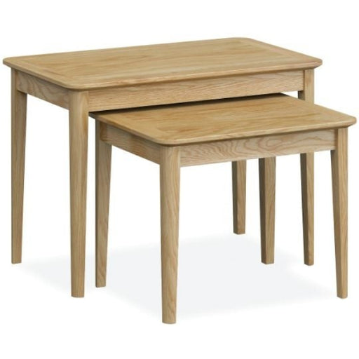 Shaker Pale Oak Nest of 2 Tables - The Furniture Mega Store 