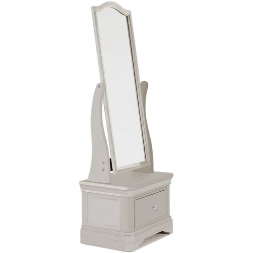 Vida Living Mabel Taupe Painted Cheval Mirror - The Furniture Mega Store 